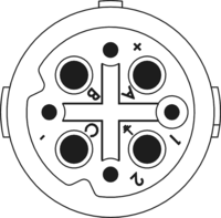 M16 inserts – 8-pole, Circular Connector, Connector, M16