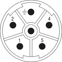 M23 Puissance Insertions de contact – 6 pôles, Circular Connector, Connector, M23, Power
