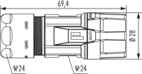 M23 Signal cable connector, Signal, M23, Circular Connector, Connector