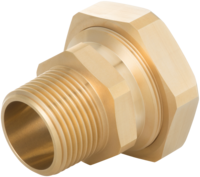 Drinking water steel pipe adapter with external thread