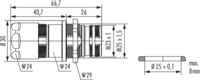 M23 Signal panel connector