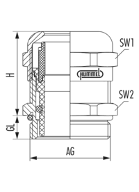 HSK-M-PVDF-EMV, Kabelverschraubung