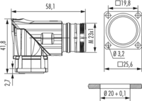 M23 Signal panel connector