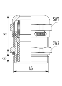 HSK-M-Ex, Kabelverschraubung