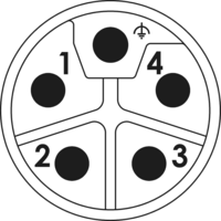 M12 Power inserts, Circular Connector, Connector, M12, Power