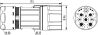 M40 Hybrid cable connector