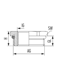 Reducer RSD-INOX with o-ring, Cable Gland