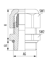 HSK-K-Ex-Active, Kabelverschraubung