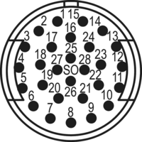 M27 Signal Insertions de contact – 28 pôles, Circular Connector, Connector, M27