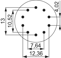 M23 Puissance Insertions de contact – 10 pôles, Circular Connector, Connector, M23, Power
