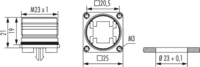 M23 RJ45 Connecteur d'appareil, Circular Connector, Connector, M23