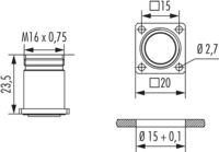 M16 INOX Panel connector, Circular Connector, Connector
