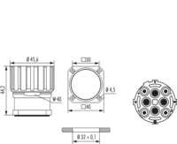 M40 Power panel connector, Circular Connector, Connector, M40, Power
