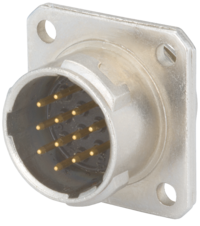 Miniatur Connecteur d'appareil avec bride, Circular Connector, Connector