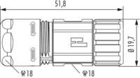 M12 Power cable connector, Circular Connector, Connector, M12, Power