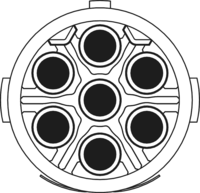 M16 Insertions de contact – 7 pôles, Circular Connector, Connector, M16