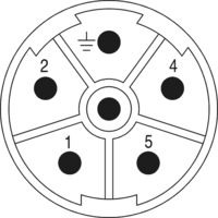 M23 Puissance Insertions de contact – 6 pôles, Circular Connector, Connector, M23, Power