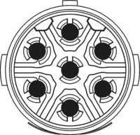 M16 Kontakteinsätze – 7-polig, Rundsteckverbinder, Steckverbinder, M16