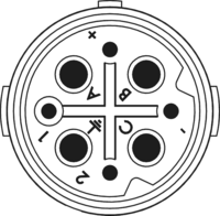 M16 Kontakteinsätze 4+4 / 4+3+PE, Rundsteckverbinder, Steckverbinder, M16