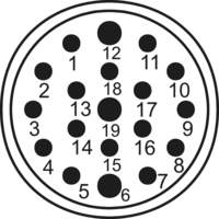 M23 Signal Insertions de contact - 19 pôles, Circular Connector, Connector, M23, Signal
