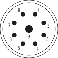 M23 Signal Insertions de contact – 9 pôles, Circular Connector, Connector, M23, Signal