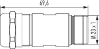 M23 Power INOX coupler connector, Circular Connector, Connector