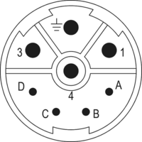 M23 Power inserts – 8-pole, Circular Connector, Connector, M23, Power