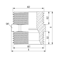 Connector nipple flat sealing