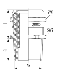 HSK-M-Ex-d, Kabelverschraubung