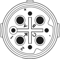 M16 inserts – 8-pole, Circular Connector, Connector, M16