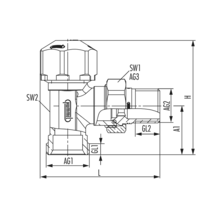 Thermostatventil Eckform