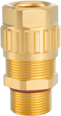 EXIOS +A2F  Laiton brillant, Cable Gland, EXIOS
