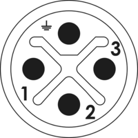 M12 Power Insertions de contact, Circular Connector, Connector, M12, Power