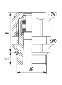 HSK-K-MULTI-Ex-Active, Kabelverschraubung