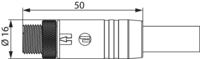 M12 Power moulded – coding L – coupler connector, Circular Connector, Connector, M12, Power