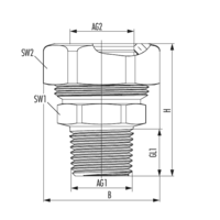 Drinking water steel pipe adapter with external thread