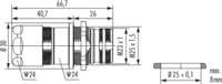 M23 Signal panel connector, Signal, M23, Circular Connector, Connector