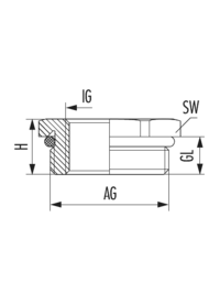 Reduzierung RSD-INOX-Ex mit O-Ring, Kabelverschraubung