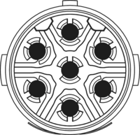 M16 inserts – 7-pole, Circular Connector, Connector, M16