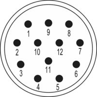 M23 Signal Insertions de contact – 12 pôles, Circular Connector, Connector, M23, Signal