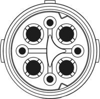 M16 inserts – 8-pole, Circular Connector, Connector, M16