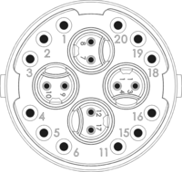 M23 Profinet Insertions de contact, Circular Connector, Connector, M23