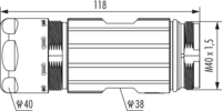 M40 Power coupler connector, Circular Connector, Connector, M40, Power