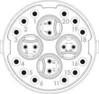 M23 Fast Ethernet PoE inserts, Circular Connector, Connector, M23