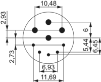 M23 Leistung Kontakteinsätze – 9-polig, Rundsteckverbinder, Steckverbinder, M23, Leistung