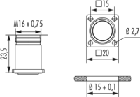 M16 INOX Geräteteckverbinder, Circular Connector, Connector