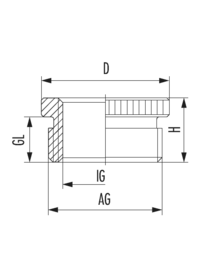 Reducer R-H, Cable Gland