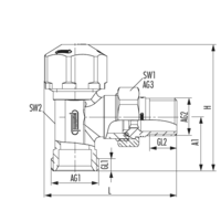Thermostatventil Eckform