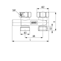 Umlenkstück Durchgangsform absperrbar
