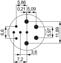 M23 Power inserts – 9-pole, Circular Connector, Connector, M23, Power